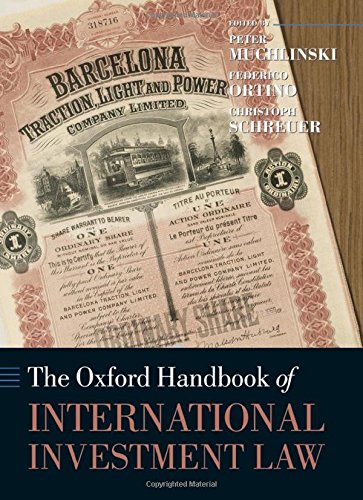 Stock image for The Oxford Handbook of International Investment Law for sale by Better World Books: West