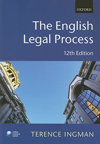 9780199232291: The English Legal Process