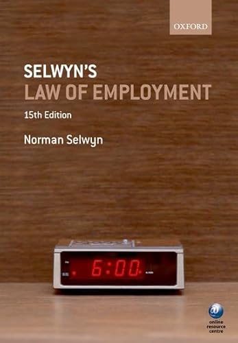 Beispielbild fr Selwyn's Law of Employment zum Verkauf von AwesomeBooks