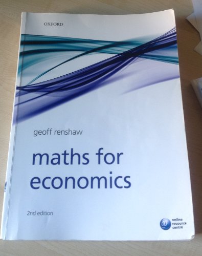 Beispielbild fr Maths for Economics zum Verkauf von AwesomeBooks