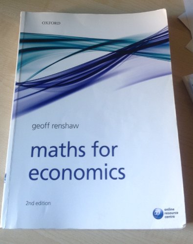 Imagen de archivo de Maths for Economics a la venta por AwesomeBooks