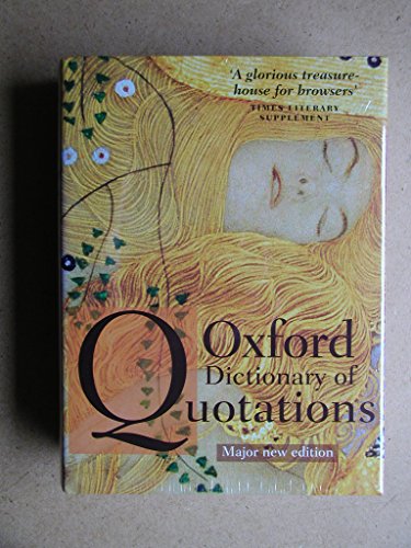 9780199237173: Oxford Dictionary of Quotations