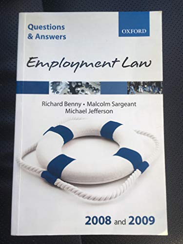 Beispielbild fr Q & A Employment Law 2008 and 2009 (Blackstone's Law Questions and Answers) zum Verkauf von MusicMagpie