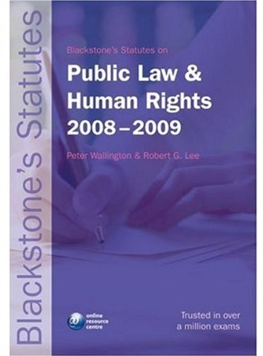 Imagen de archivo de Blackstone's Statutes on Public Law and Human Rights 2008-2009 (Blackstone's Statute Book) a la venta por AwesomeBooks