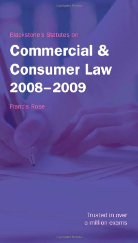Imagen de archivo de Blackstone's Statutes on Commercial and Consumer Law 2008-2009 (Blackstone's Statute Book) a la venta por AwesomeBooks