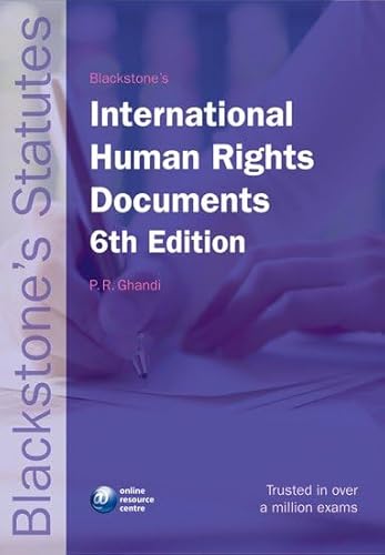 Beispielbild fr Blackstone's Statutes on International Human Rights Documents (Blackstone's Statute Book Series) zum Verkauf von Wonder Book