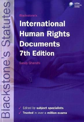 9780199238231: Blackstone's Statutes on International Human Rights Documents (Blackstone's Statute Book)
