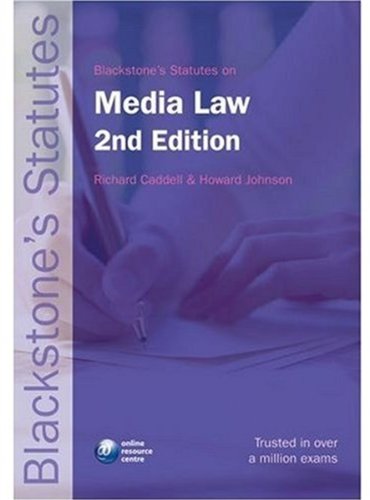 Beispielbild fr Blackstone's Statutes on Media Law (Blackstone's Statute Book) zum Verkauf von AwesomeBooks