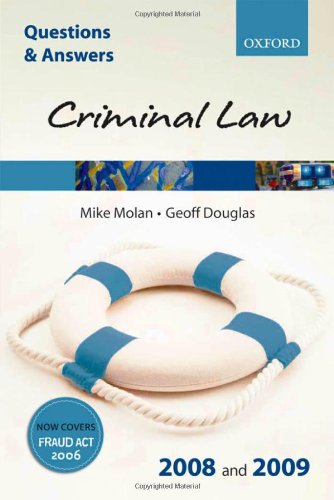 9780199239412: Criminal Law 2008 and 2009