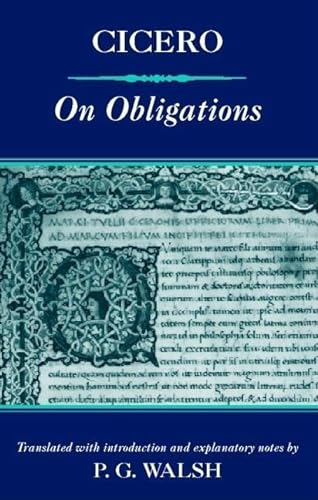 On Obligations (9780199240180) by Cicero; Walsh, P. G.