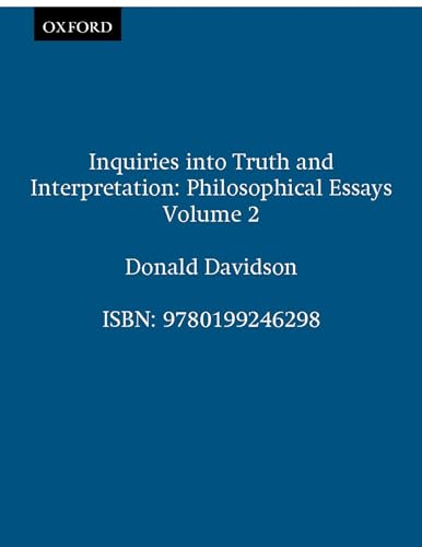 9780199246298: Inquiries into Truth and Interpretation: Philosophical Essays Volume 2