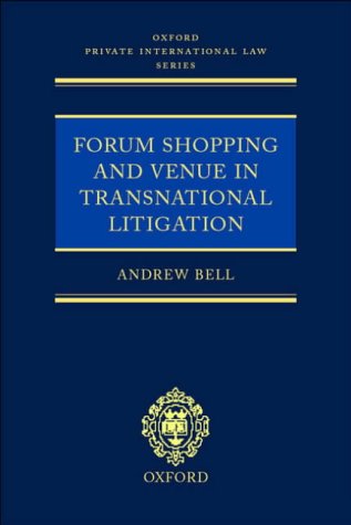 Stock image for Forum Shopping and Venue in Transnational Litigation for sale by Ria Christie Collections
