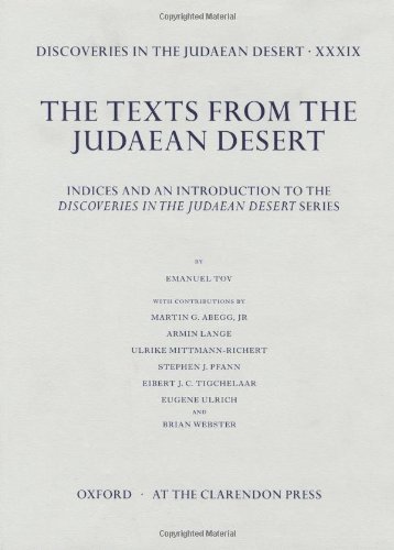 Stock image for The Texts from the Judaean Desert, Indices and an Introduction to the Discoveries in the Judaean Desert: Indices and an Introduction to the Discoveries in the Judaean Desert Series for sale by Revaluation Books