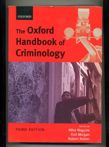 Imagen de archivo de The Oxford Handbook of Criminology a la venta por SecondSale
