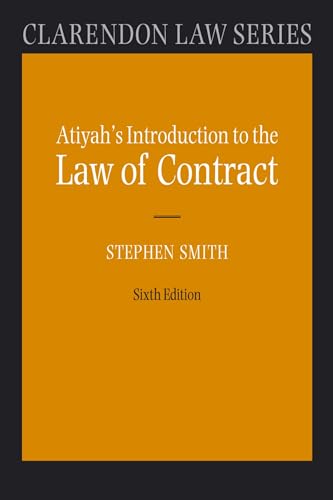 Beispielbild fr Atiyah's Introduction to the Law of Contract (Clarendon Law Series) zum Verkauf von WorldofBooks