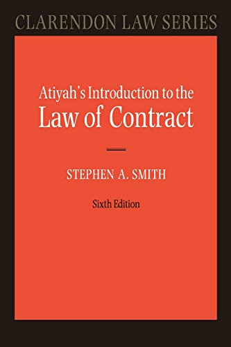 Stock image for Atiyah's Introduction to the Law of Contract 6/e for sale by Chiron Media