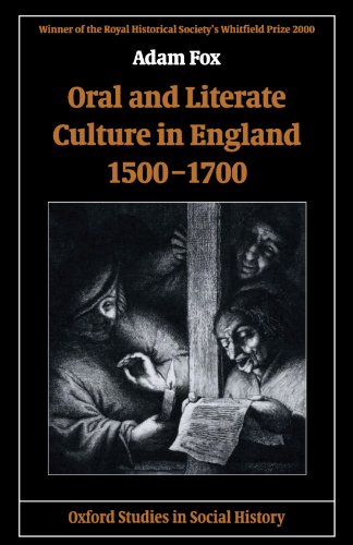 9780199251032: Oral And Literate Culture In England, 1500-1700 (Oxford Studies In Social History)