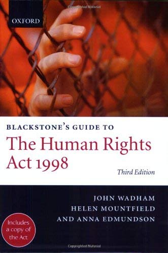 Imagen de archivo de Blackstone's Guide to the Human Rights Act 1998 (Blackstone's Guide Series) a la venta por AwesomeBooks