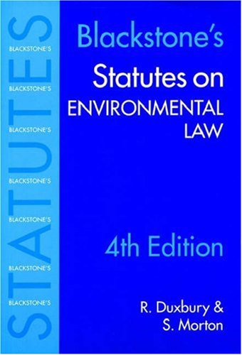 Stock image for Statutes on Environmental Law (Blackstone's Statutes) for sale by AwesomeBooks