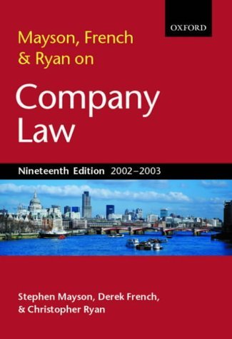 Imagen de archivo de Mayson, French and Ryan on Company Law a la venta por AwesomeBooks