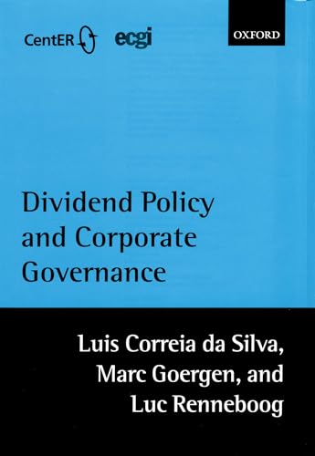 Imagen de archivo de Dividend Policy and Corporate Governance a la venta por Better World Books