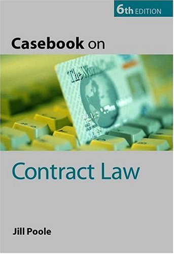 Beispielbild fr Casebook on Contract Law zum Verkauf von AwesomeBooks