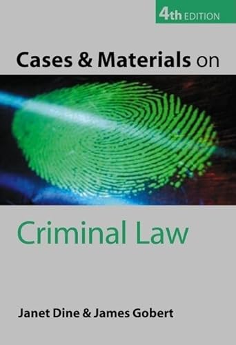 Beispielbild fr Cases and Materials on Criminal Law zum Verkauf von AwesomeBooks