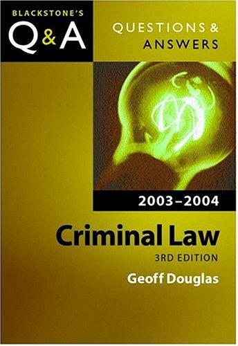 9780199260812: Criminal Law (Blackstone's Law Q & A S.)