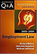 Beispielbild fr Questions and Answers Employment Law 2003-2004 (Blackstone's Law Q&As) zum Verkauf von AwesomeBooks