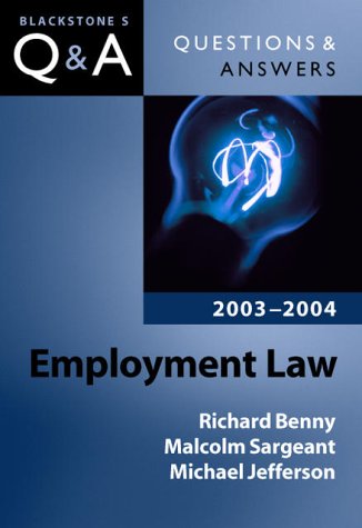 Stock image for Questions and Answers Employment Law 2003-2004 (Blackstone's Law Q&As) for sale by AwesomeBooks