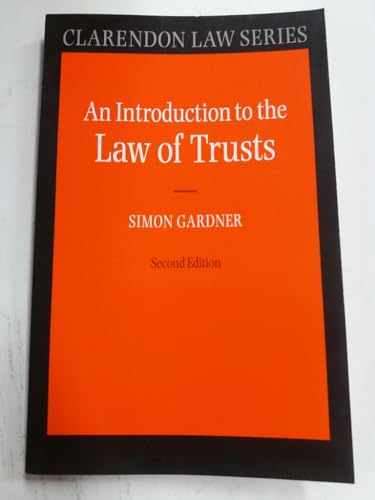 Stock image for An Introduction to the Law of Trusts (Clarendon Law Series) for sale by WorldofBooks