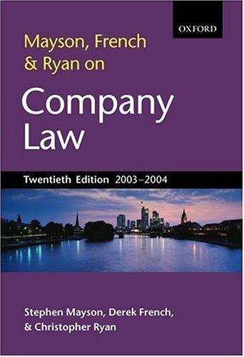 Stock image for Mayson, French and Ryan on Company Law for sale by WorldofBooks
