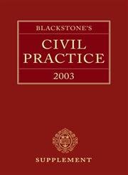 Stock image for Blackstone's Civil Practice 2003 Supplement for sale by Cambridge Rare Books
