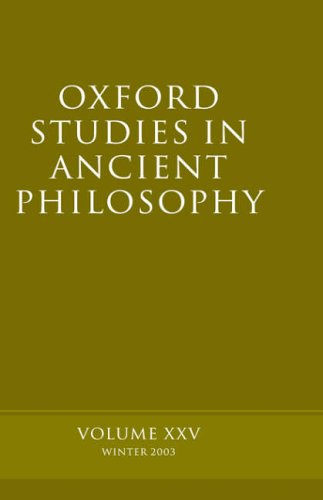9780199268245: Oxford Studies in Ancient Philosophy: Volume XXV: Winter 2003: 25