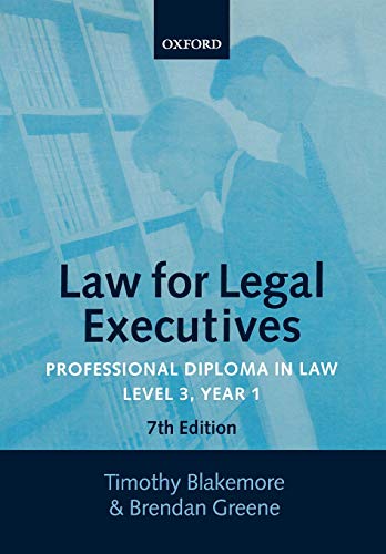 Beispielbild fr Law for Legal Executives: Professional Diploma in Law. Level 3, Year. 1 zum Verkauf von WorldofBooks