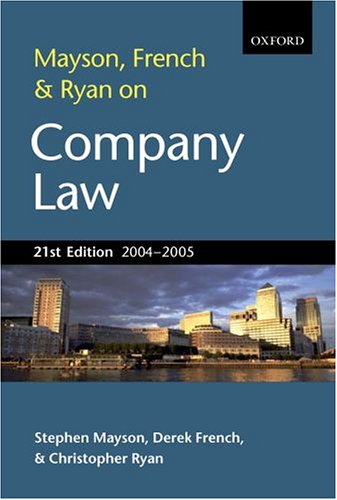 9780199270620: Mayson, French and Ryan on Company Law