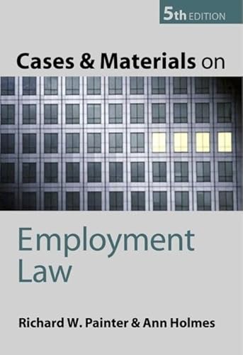 Imagen de archivo de Cases and Materials on Employment Law a la venta por AwesomeBooks