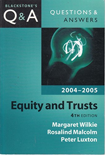 Stock image for Equity and Trusts (Blackstone's Law Q & A) for sale by Goldstone Books