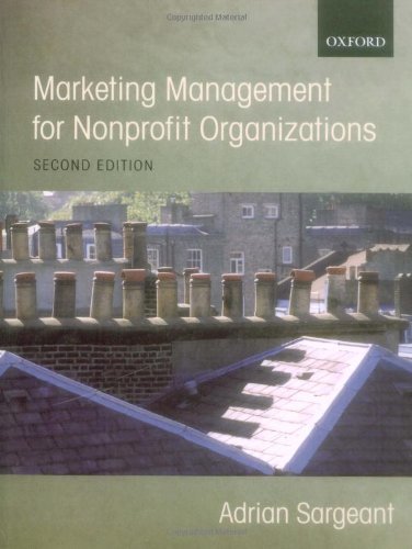 Imagen de archivo de Marketing Management for Nonprofit Organizations a la venta por Better World Books