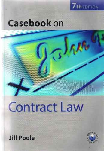 Beispielbild fr Casebook on Contract Law zum Verkauf von WorldofBooks