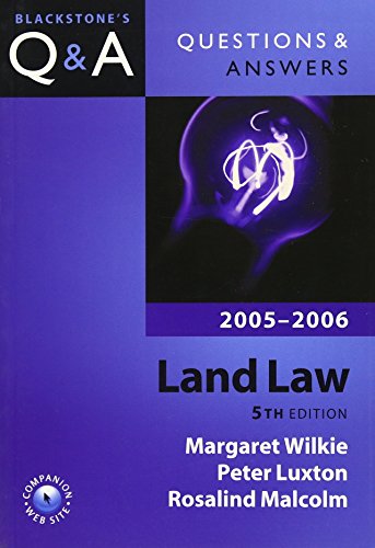 Stock image for Q&A: Land Law 2005-2006 (Blackstone's Law Questions and Answers) for sale by AwesomeBooks