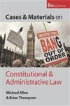 Beispielbild fr Cases and Materials on Constitutional and Administrative Law zum Verkauf von AwesomeBooks