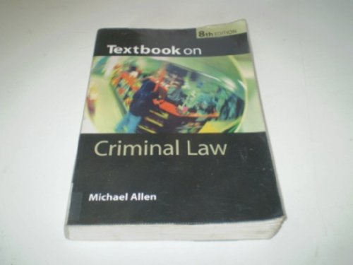 Beispielbild fr Textbook on Criminal Law zum Verkauf von AwesomeBooks