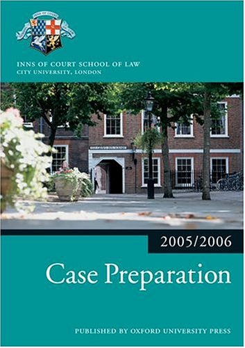 Stock image for Case Preparation (Blackstone Bar Manual) for sale by AwesomeBooks