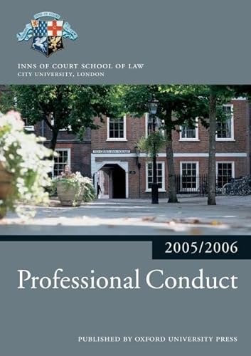 9780199281565: Professional Conduct (Blackstone Bar Manual)