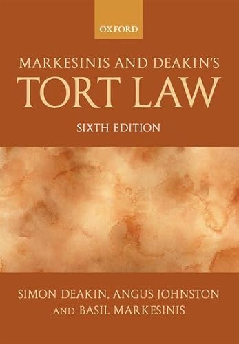 Beispielbild fr Markesinis and Deakin's Tort Law zum Verkauf von Better World Books Ltd