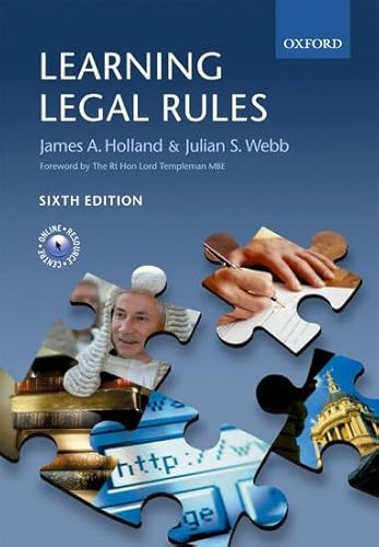 Imagen de archivo de Learning Legal Rules: A Student's Guide to Legal Method and Reasoning (6th Edition) a la venta por WorldofBooks