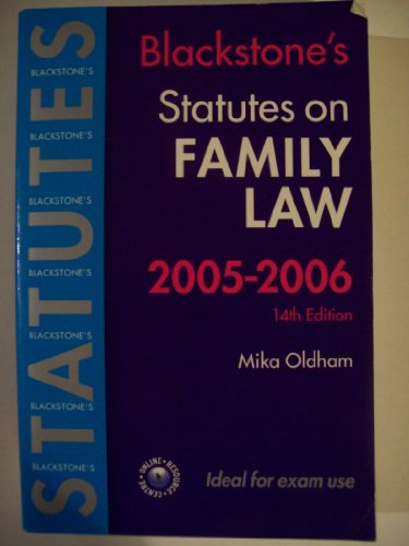 Blackstone's Statutes on family law 2005-2006