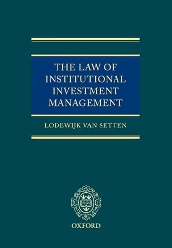 Stock image for Law of Institutional Investment Management for sale by TextbookRush