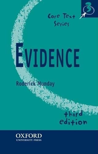 9780199285105: Evidence (Core Texts Series)